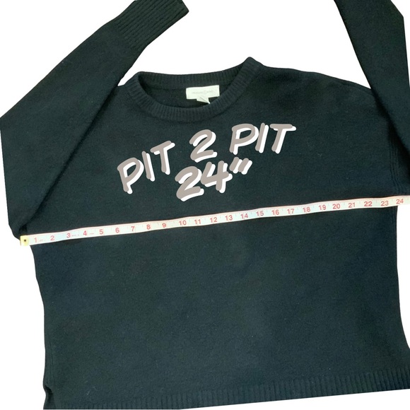 Treasure & Bond Black Crewneck Sweater Size XS Cozy Layering Pullover Nordstrom - Picture 3 of 7